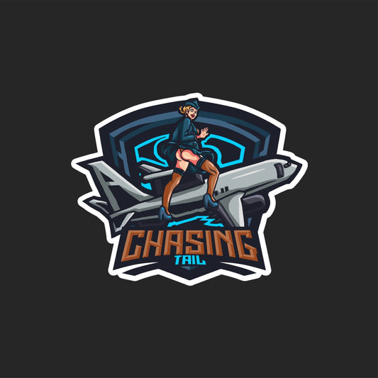 Chasing Tail Pinup Sticker
