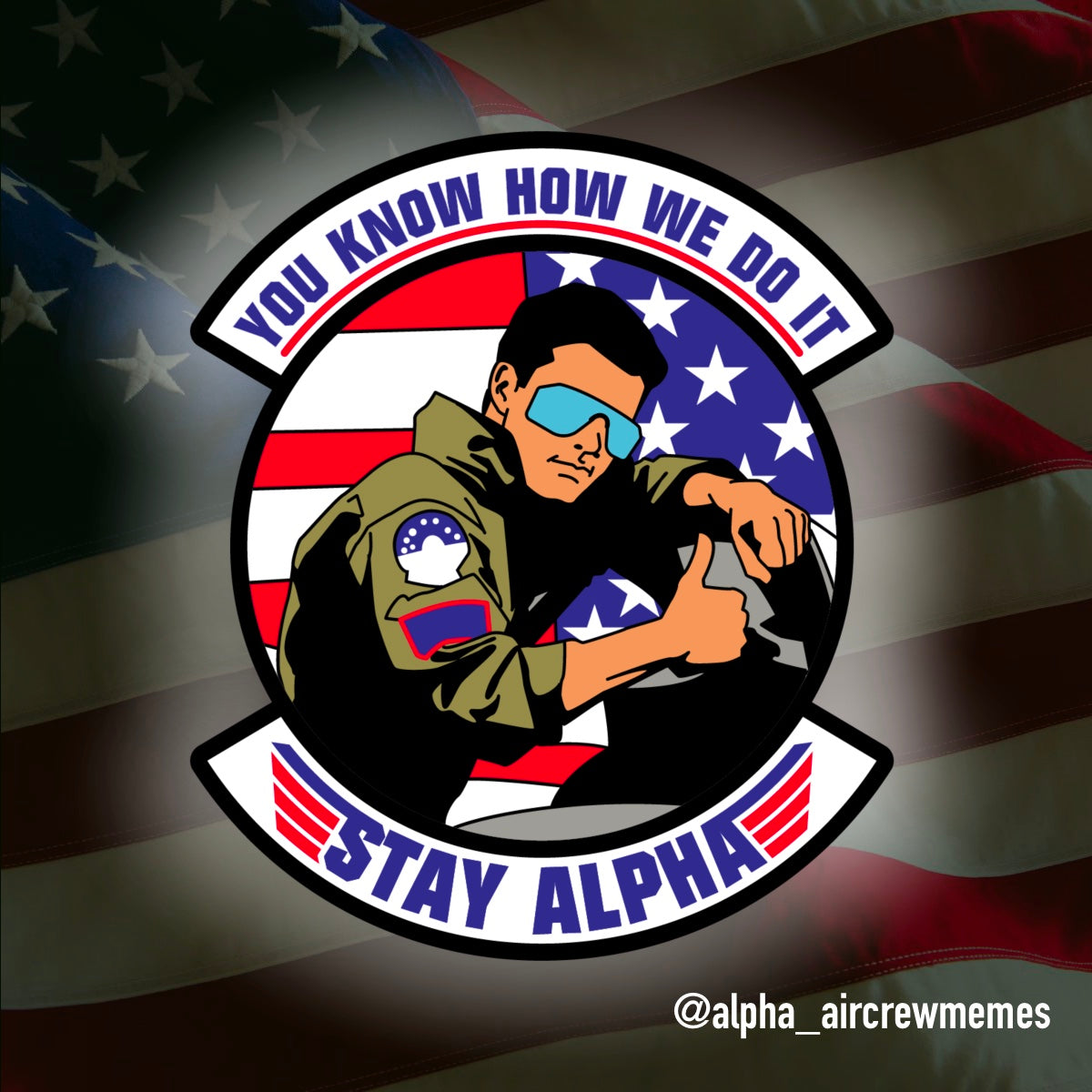 Alpha Aircrew Memes Sticker