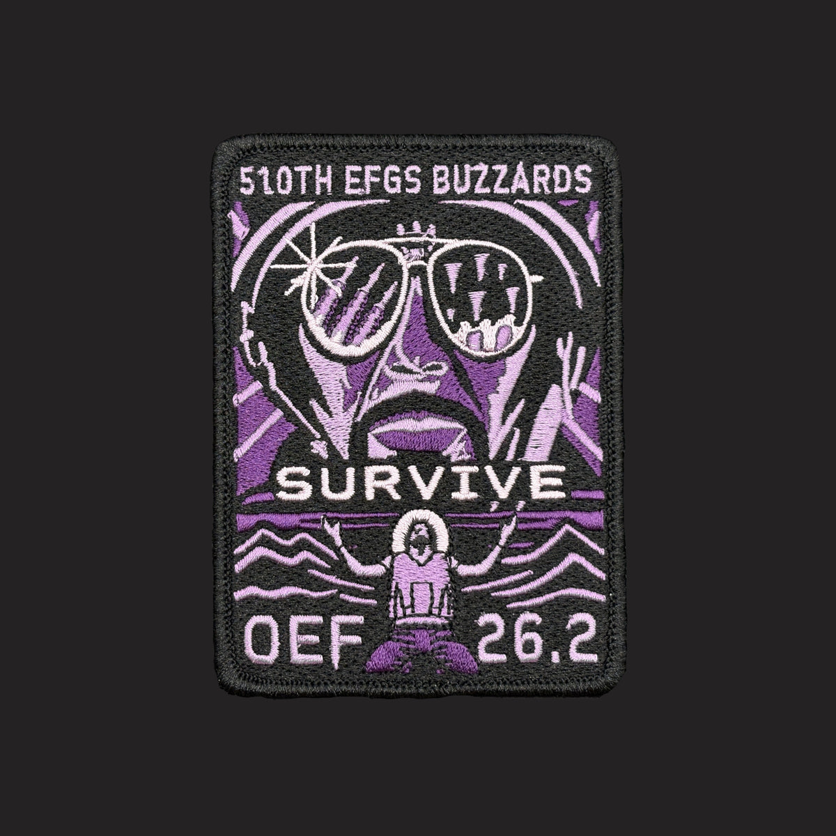 510th EFGS Buzzards SURVIVE Purple