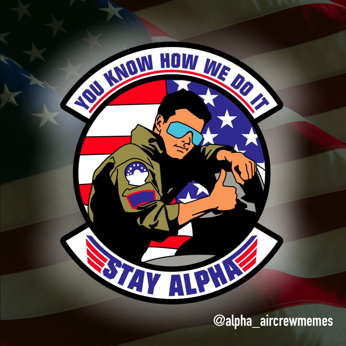Alpha Aircrew Memes Sticker