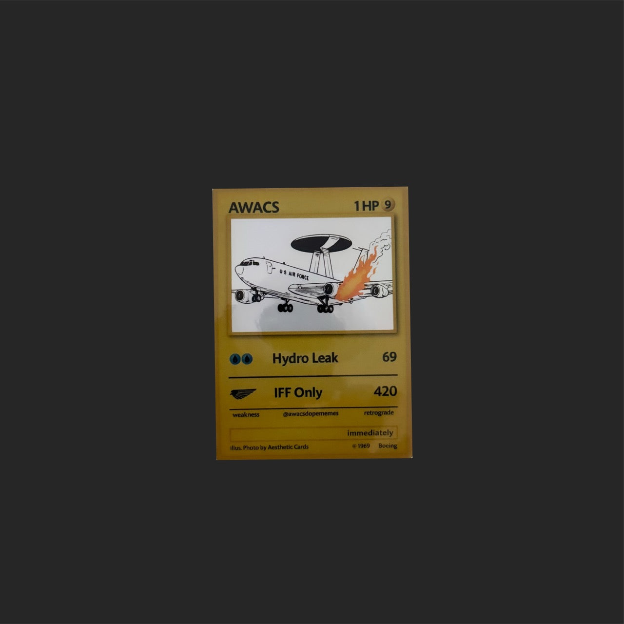 AWACS Pokemon Card Holographic Sticker