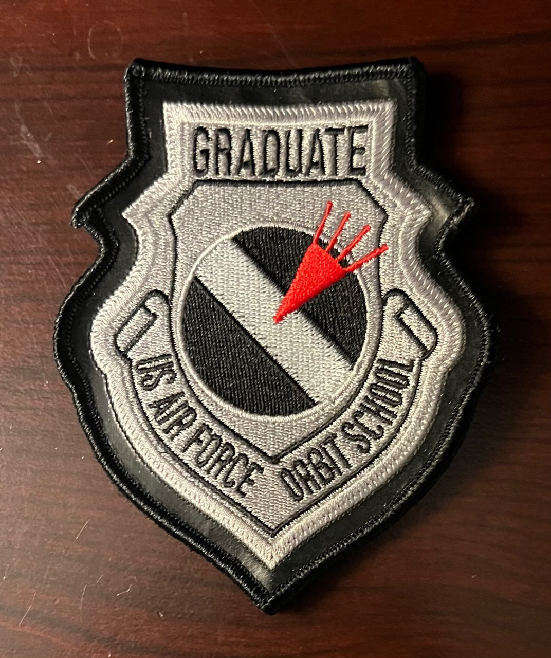 Awacs Orbit School Black Border Patch